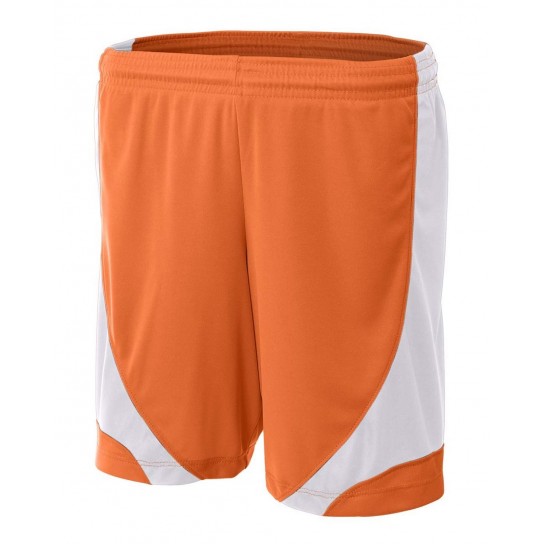 A4 Moisture Management Color Block Soccer Short