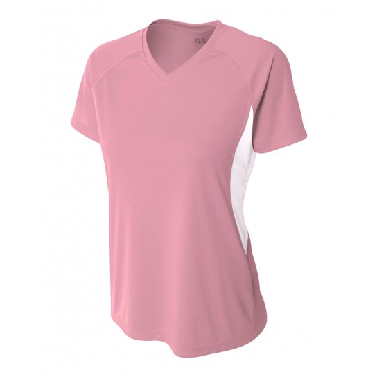 A4 Color Block Performance V-Neck Soccer Crew